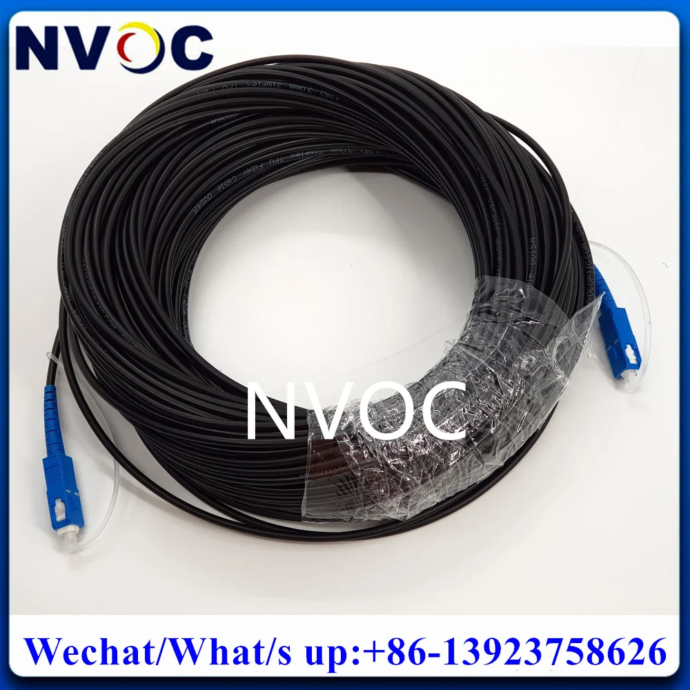 1Core SM SCUPC-SCUPC 150M Armored Cable 1C TPU/LSZH 2.0/3.0mm Rodent Single mode Simplex Optic Fiber Patch Cord Cable Connector