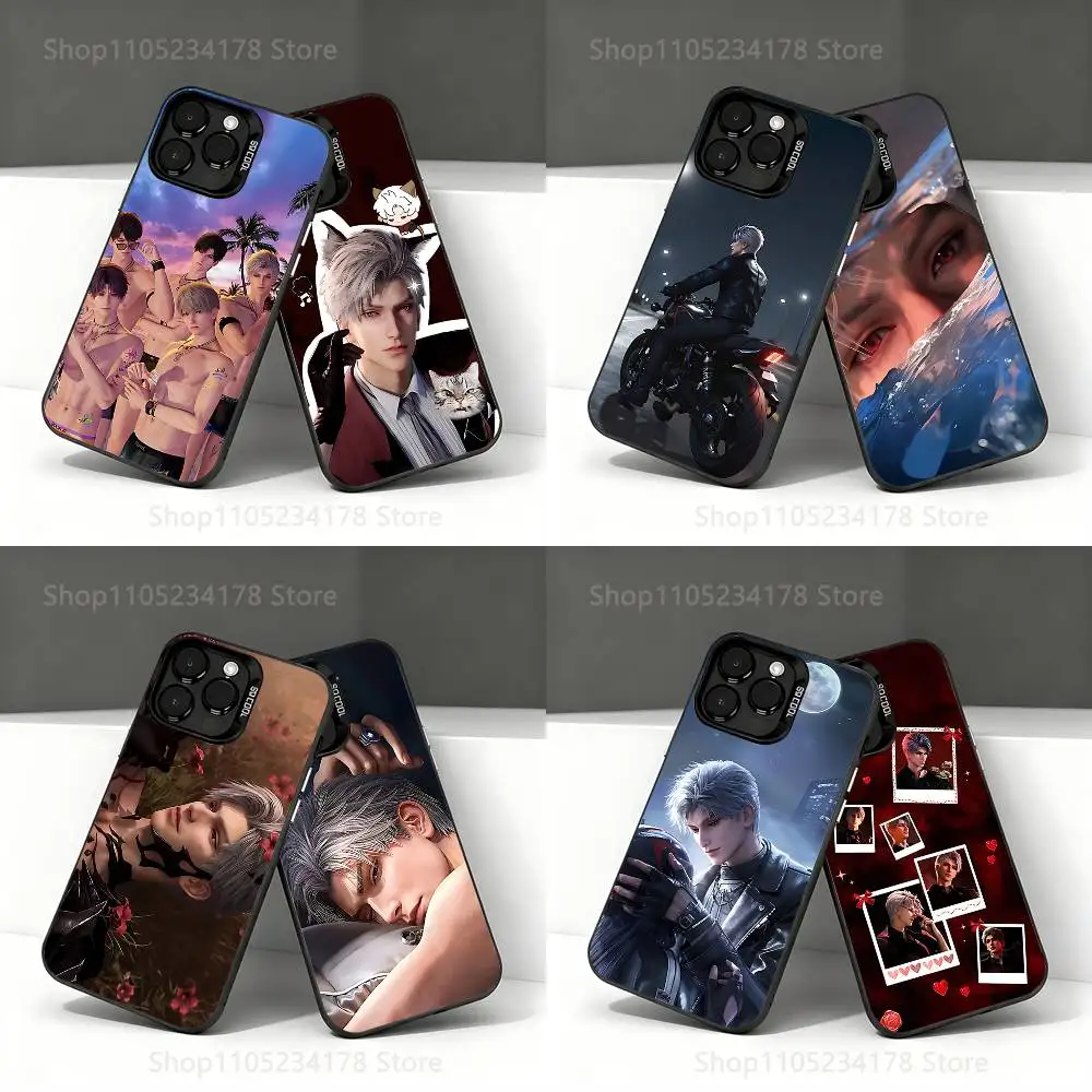 

S-sylus Love Deep Space Phone Case For iPhone 17,16,15,14,13,12,11,Pro,XS,Max,Plus,Mini,SE4,E Black Matte Shockproof Cover