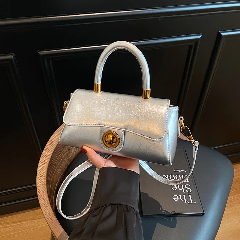 

2025 Vintage Textured Square Bag, Fashion Crossbody Purse for Women, Versatile Top Handle Tote, Minimalist Chic Shoulder Bag​