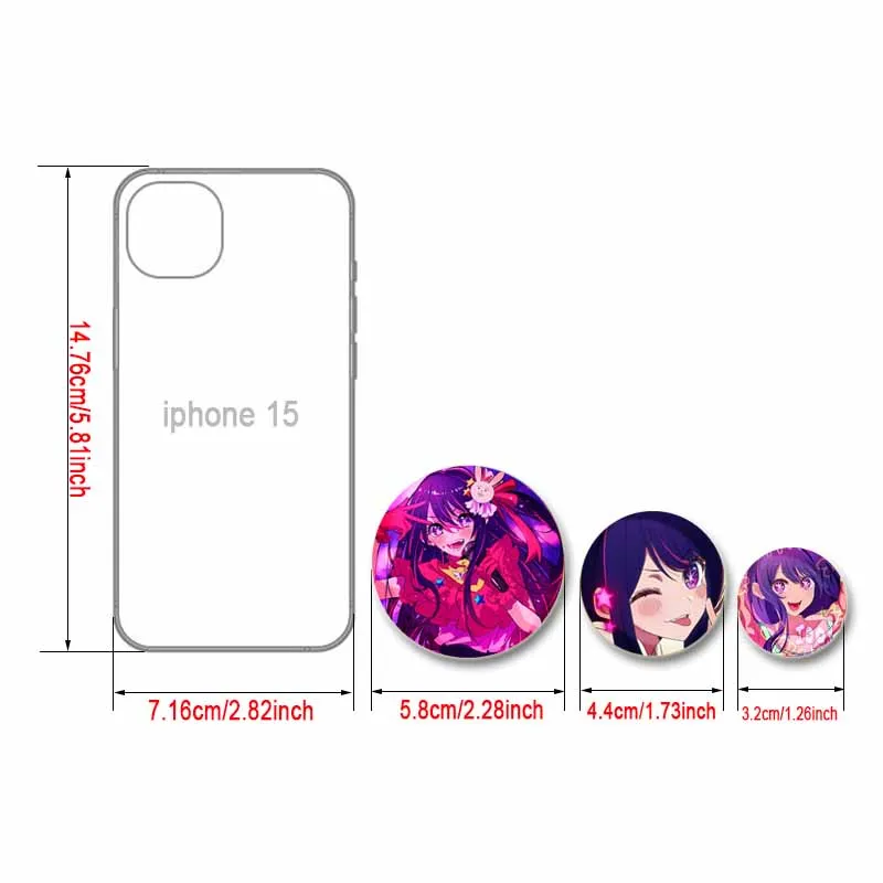 Lencana Cosplay kartun Anime Oshi No Ko, pin bros Ai Hoshino Rubik Akuamarin Akane, lencana Cosplay untuk tas, pakaian, hadiah Aksesori ransel