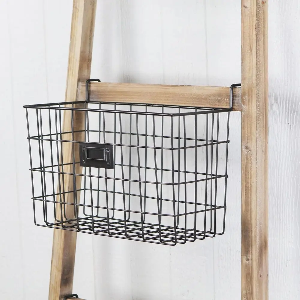 4-Tier Metal Storage Ladder Basket