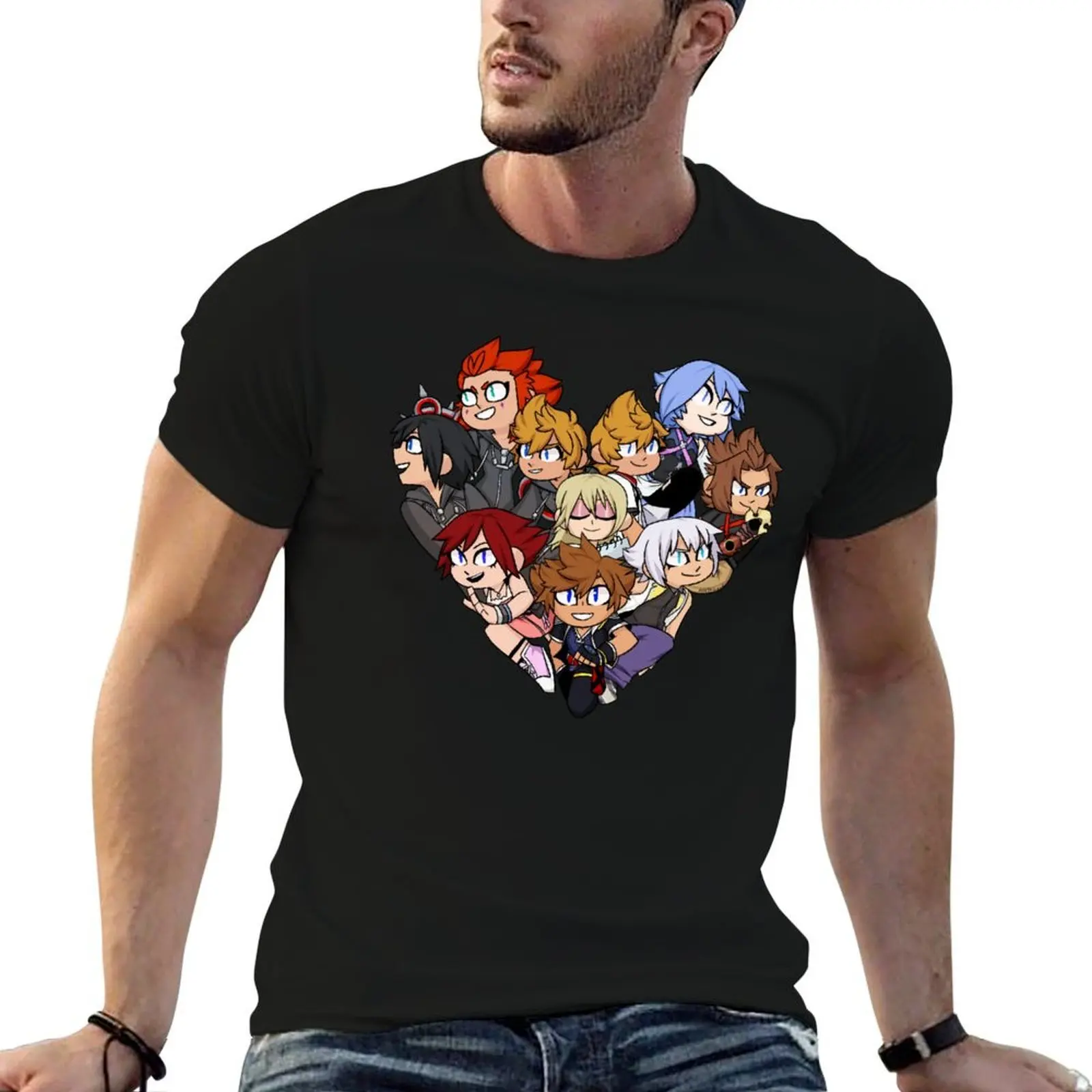 

Trio Heart T-Shirt man t shirt cotton high quality man t shirt designer T-Shirt