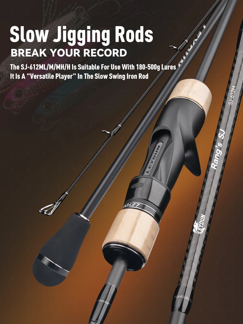 LEYDUN Rang’s SJ Slow Jigging Angelruten ML M MH H XH 1,85 m Salzwasser Boot Casting Rod High Carbon Sea Boat Pole Light Rod – Detail 1