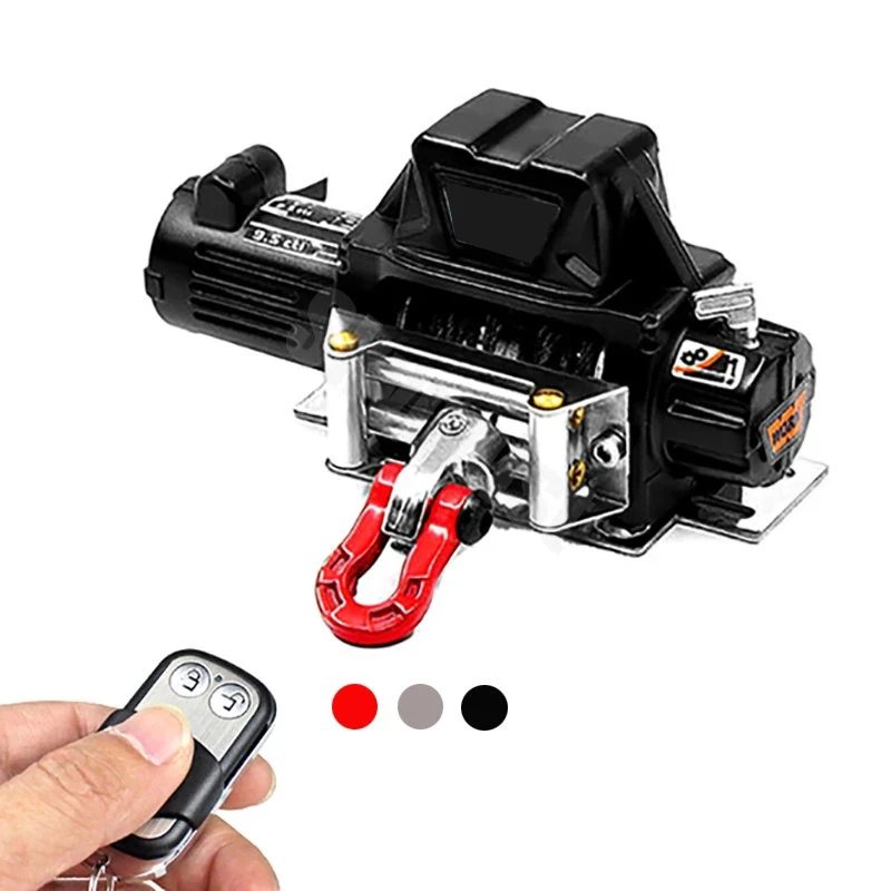 NEW Metal Automatic Winch Wireless Remote Controller System for 1:10 RC Crawler Car Axial SCX10 90046 Traxxas TRX4 Redcat