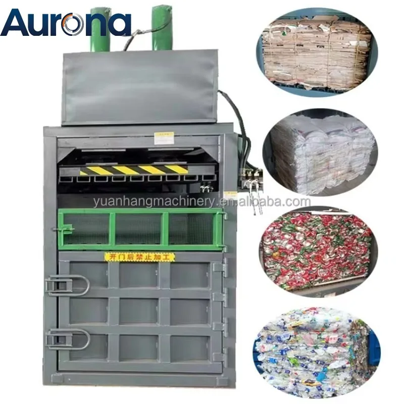 【Industrial】Automatic Pet Bottle Carton Cardboard Box Baling Press Clothes Compress Baler Waste Paper Scrap Plastic Baler Machin