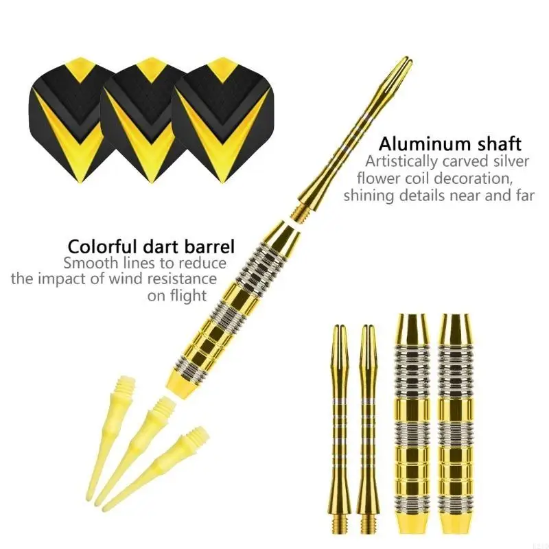 

3 Pack Metal Darts Professional Darts Standard 21 грамм с алюминиевыми валами, железные бочки мягкий наконечник и дополнительные