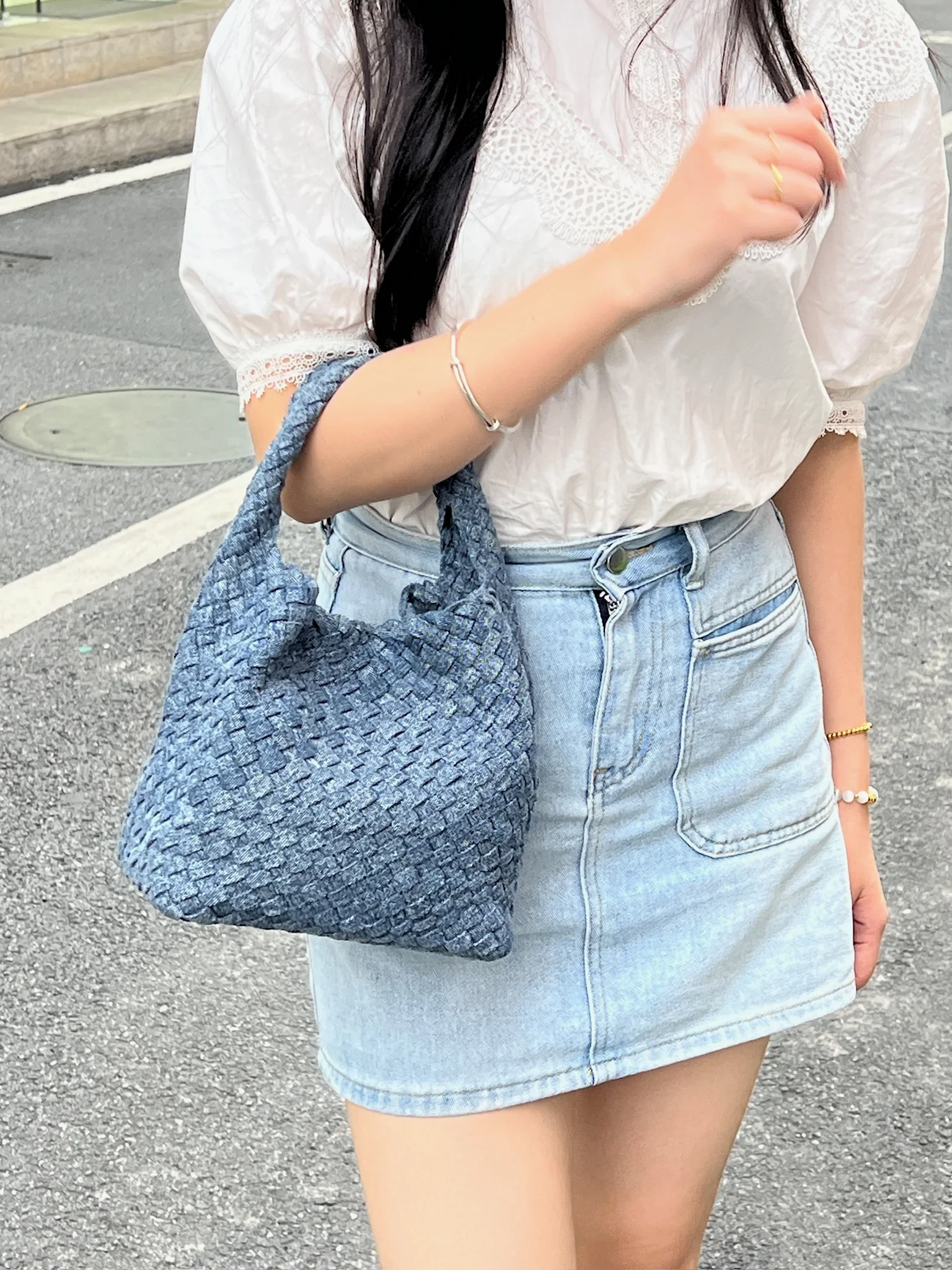 Luxury Bags Denim - 다재다능하고 독특한 여성용 핸드백 부드러운 직조
