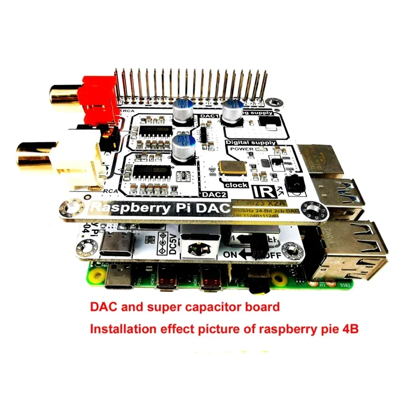 Lusya Dual ES9023 Volumio Moode Raspberry Pi DAC kompatybilny z 4B 3B + 3B 3A 2B ZERO W 2W dekodowanie HIFI I2S