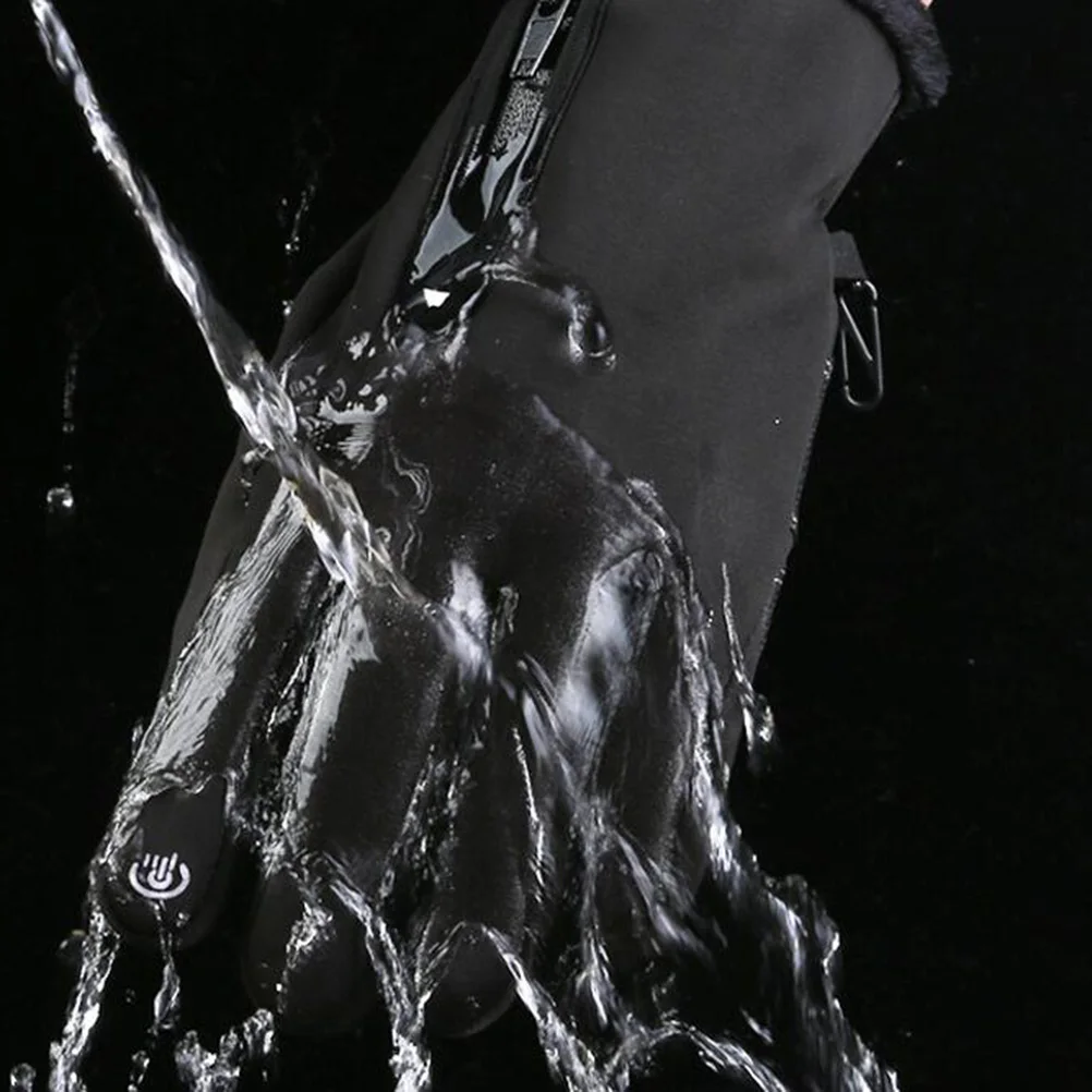 

Черные маленькие зимние теплые перчатки с флисовой подкладкой и сенсорным экраном для взрослых мужчин и женщин, полнопальцевые, ветрозащитные, с нескользящим покрытием на запястье