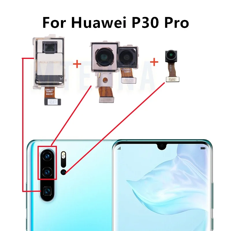 For Huawei P30 Pro P30Pro Front Rear View Back Camera Frontal Main