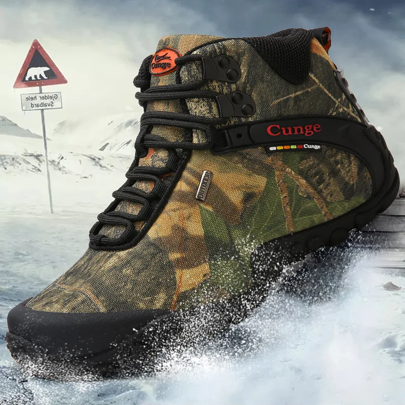 

Camo Boots Men Waterproof Wear-resistant Big Size 39-46 Shoes Male Outdoor Climbing Hiking Sneakers