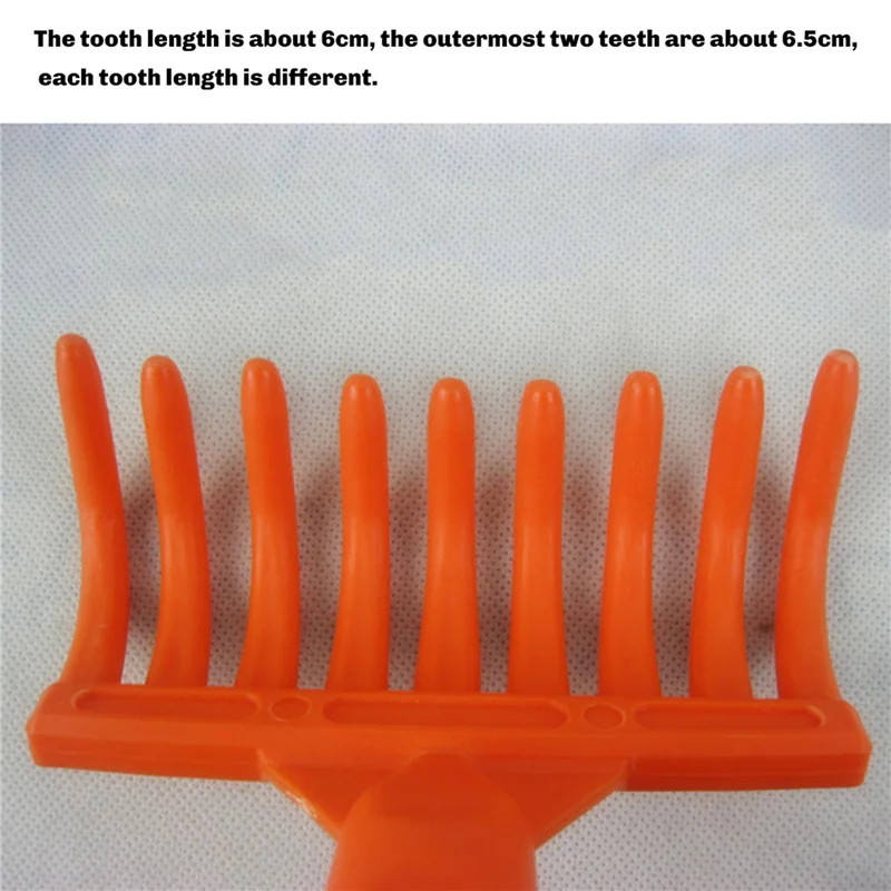 PORK-4X Olive Rake Heads 9-Tooth Rake Multipurpose Plastic Shovel Rake Olive Picking Rake Inner Diameter 2.5Cm