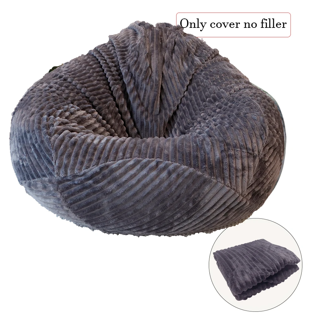 Bean Bag Cover Without Filler Just Cover Bean Bags Chair No Filling Stuffed Animal Storage Washable Soft Plush Sofa Cover view 5