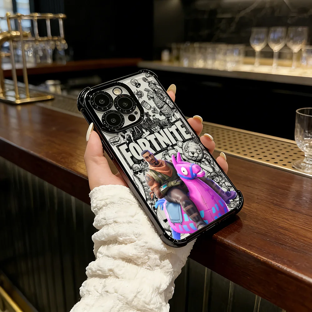 

Cartoon Battle Royales Fortnites Plating Phone Case For Google Pixel 10a 10 9 8 7 9a 8a 7a Pro XL 5G Anti Fall Airbag
