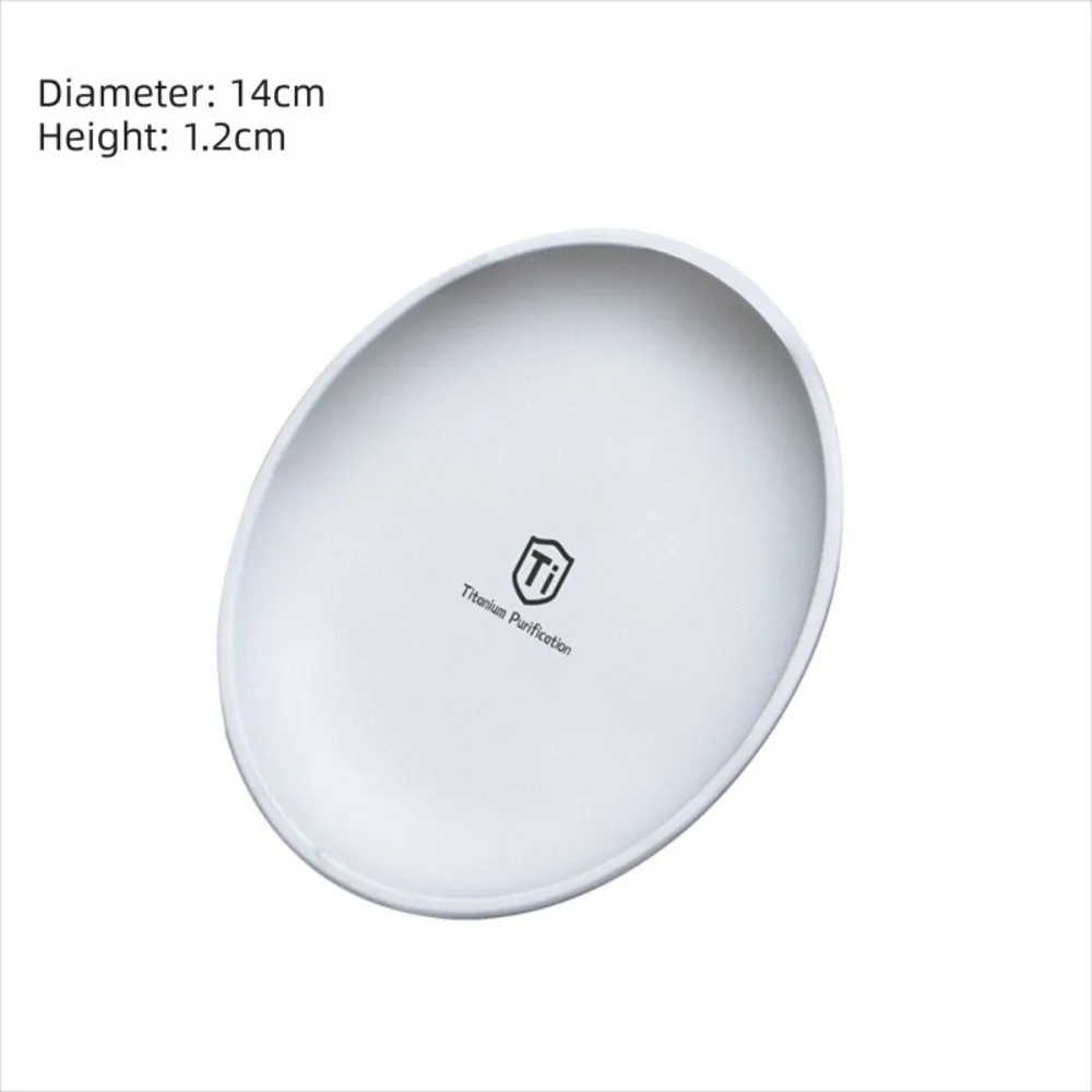 Portable Stackable Titanium Camping Plate Frosted Dish Round Travel Tableware Durable Ultralight Backcountry Dinnerware Picnic
