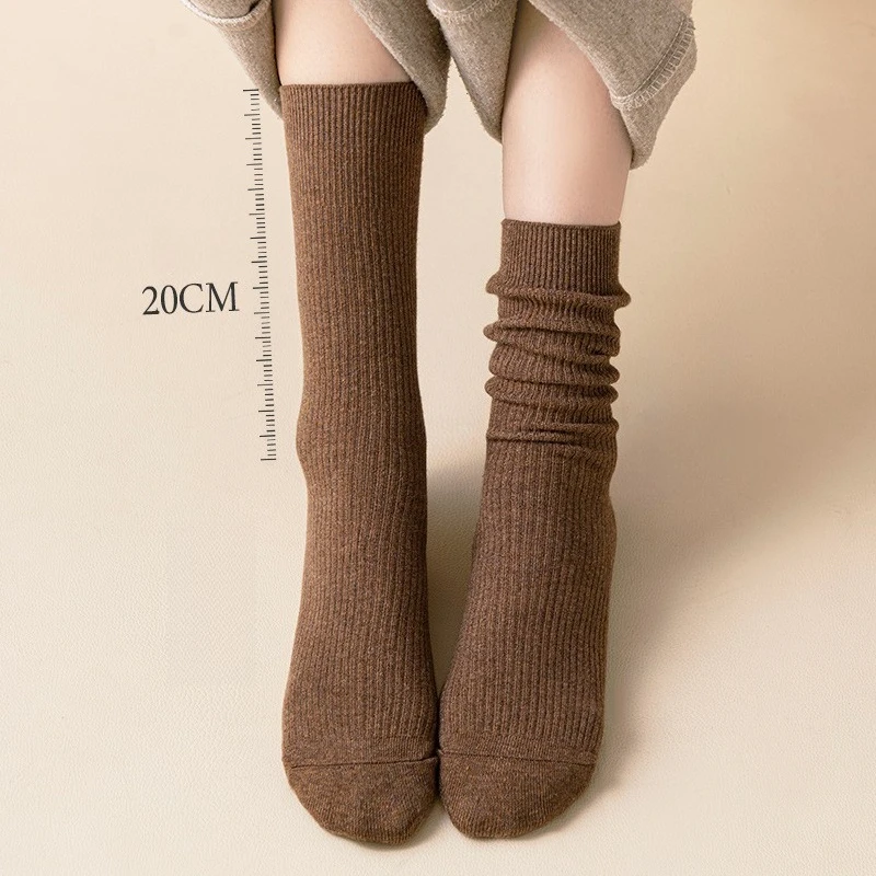 9 Pairs Women's Winter Cotton Loose Socks Long Thickened Fall Winter Warm Socks Casual New Year Slouch Socks Set High Quality