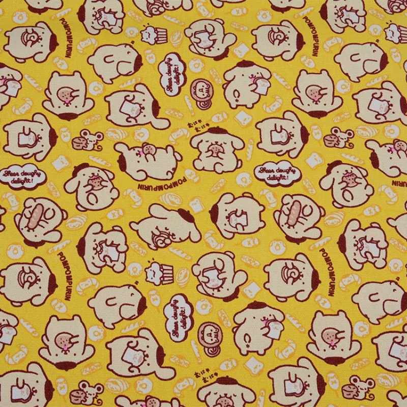 

Yellow Cartoon Printed Canvas Fabric High Quality Seat Cushion Sofa Cover Curtain Pillow Tablecloth Designer Fabric By The Yard