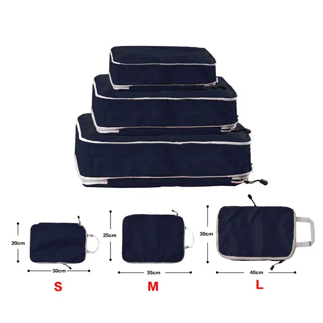 Opvouwbare samendrukbare verpakkingsblokjes, waterdichte reisopbergtas, nylon koffer, draagbaar met handtas, bagage-organizer