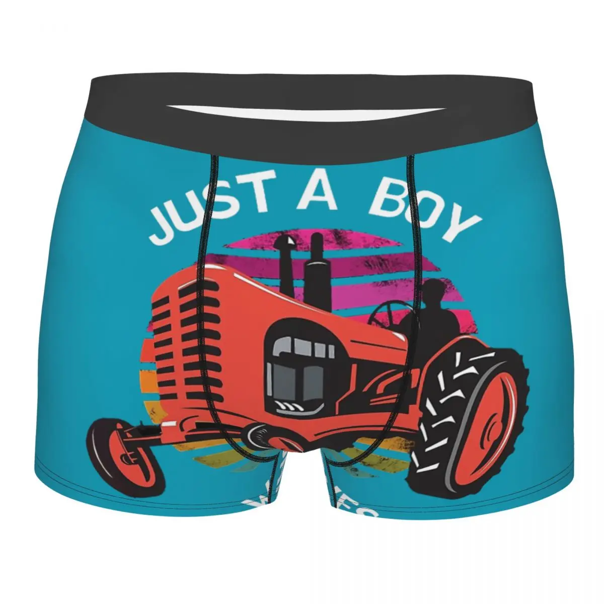 

red Farm Tractor Men Boxer Briefs Underpants Highly Breathable High Quality Gift Idea