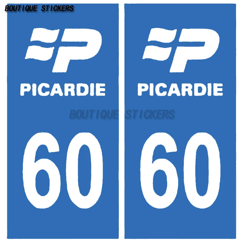 

Car License Plate Department Oise 60 Sticker Waterproof PVC Decal