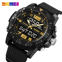 SKMEI Fashion Back Light Dual Time Digital Countdown Sport Watches Men 5Bar Waterproof Stopwatch Wristwatch Alarm reloj hombre