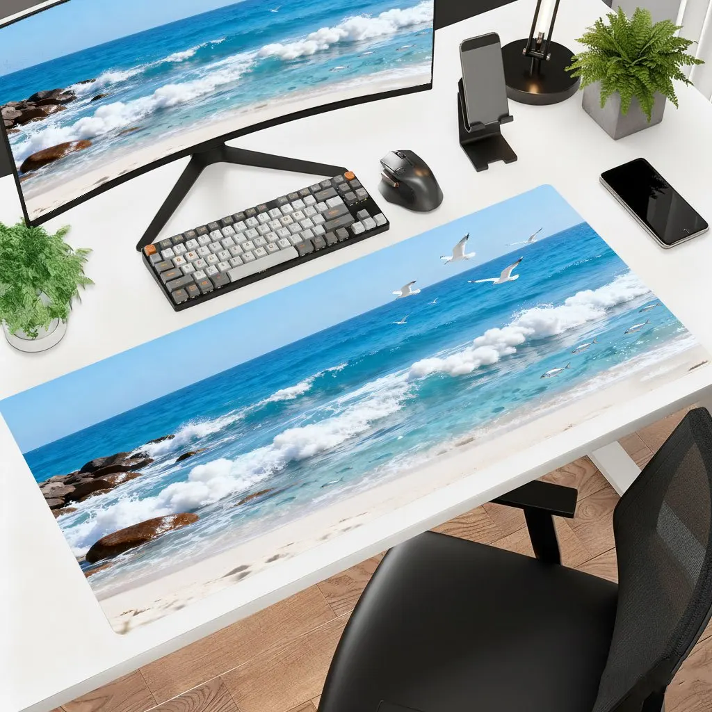Generic Iron Art Rose Pattern Large Mouse Pad, Thick Non Slip HD Print Desk Mat Multi Sizes for Gaming Laptop Office Desktop