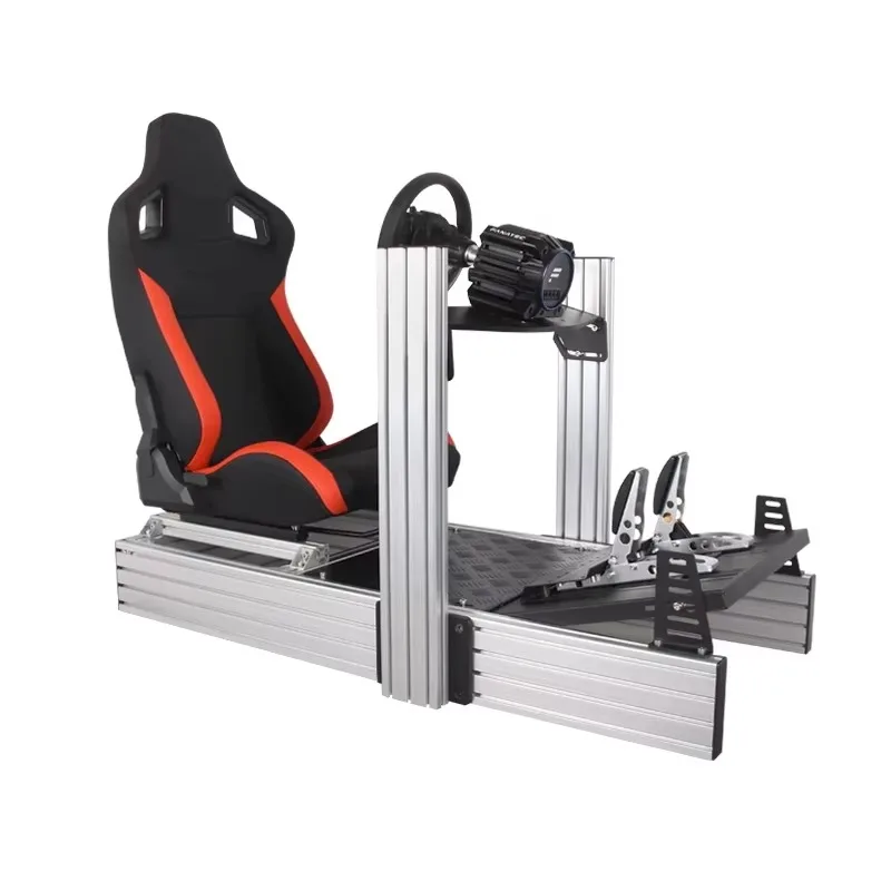 

Sim Racing Cockpit Silver Black 40160 Aluminum Profile VR Gaming Driving Simulator Bracket Frame Motion Simulator Sim Rig Diy