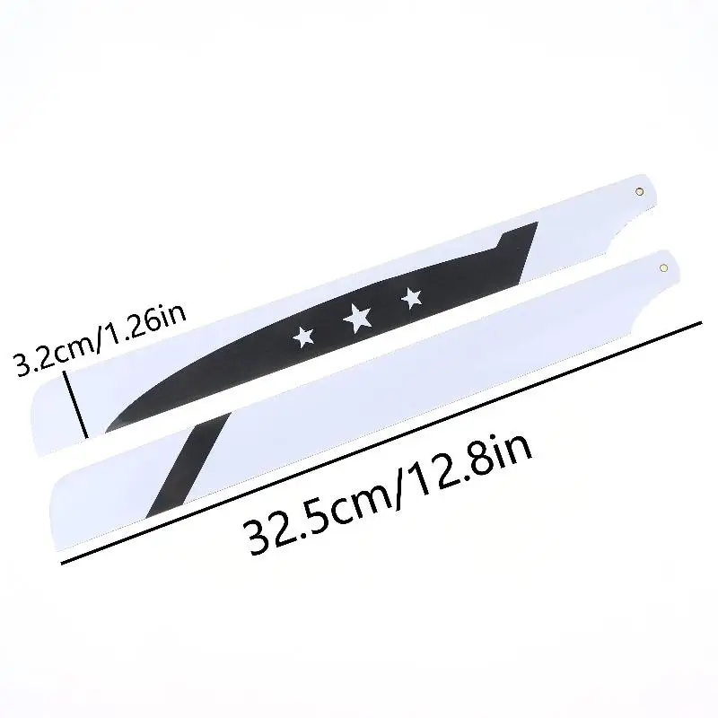 1 Paar Voor 450 Serie RC Helicopter Glas Carbon Hoofdrotor Blade Vervangende Onderdelen DIY RC Helicopter Propeller Accessoires