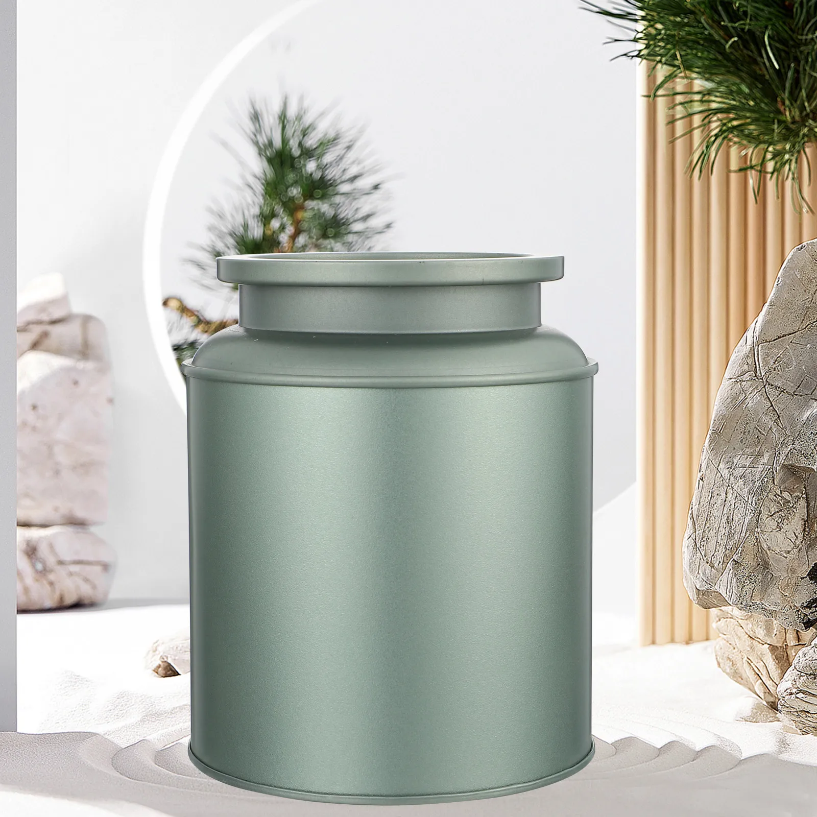 Tea Storage Container Sealed Tinplate Can For Tea Leaves Coffee Candy Snacks Large Mouth Box With Lid Travel Storage Case