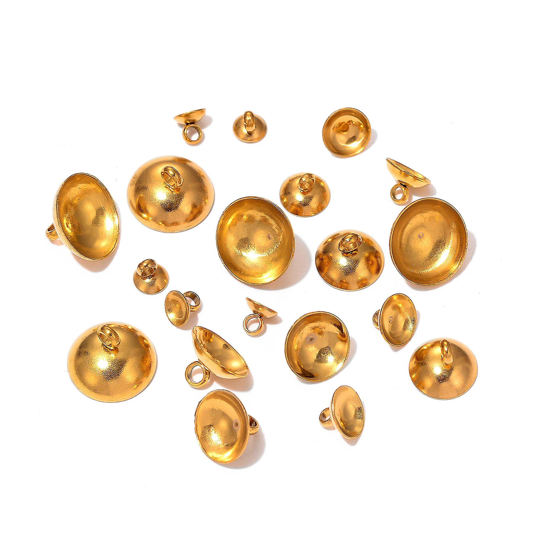 Großhandel 50/100 Stück Edelstahl-Anhänger-Haken, Perlenkappen, Perlenhalter, Perlenstifte für DIY-Halsketten, Ohrringe, Charms und Schmuckherstellung – Detail 4
