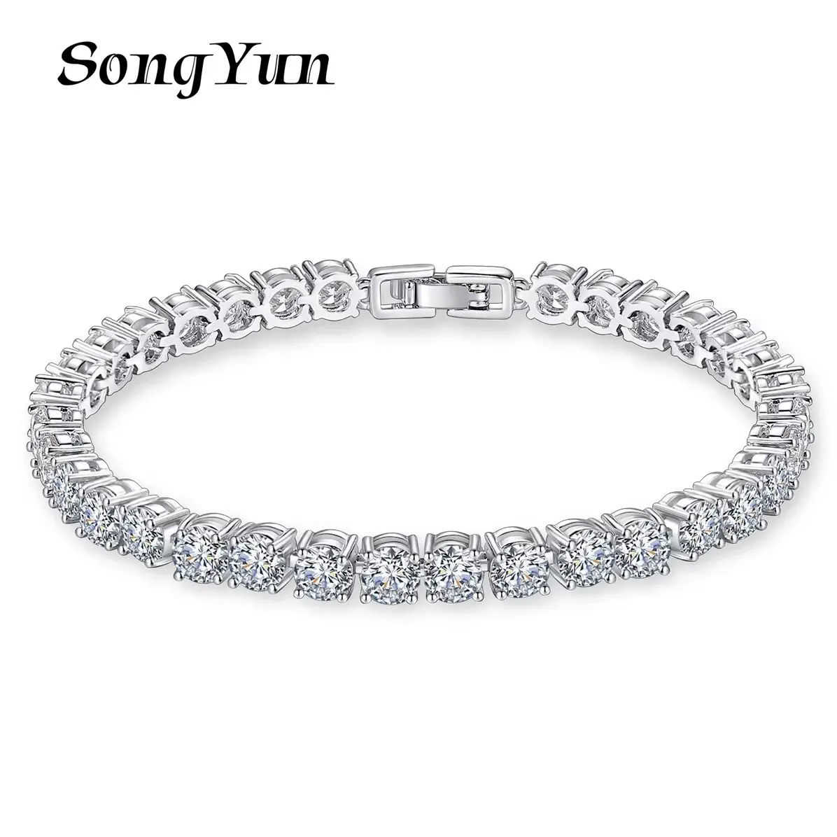 

SYYG Jewelry 925 Sterling Silver Bracelet Bangle Charm HCD Gemstones Party Cocktail Best Friend Gift Women Bracelets Jewelry