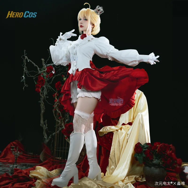 مصير عمل فني إضافي نيرو كلوديوس تأثيري حلي حفلة الهالوين فستان رائع اكسسوارات الدعائم مجموعة كاملة بطل كوس