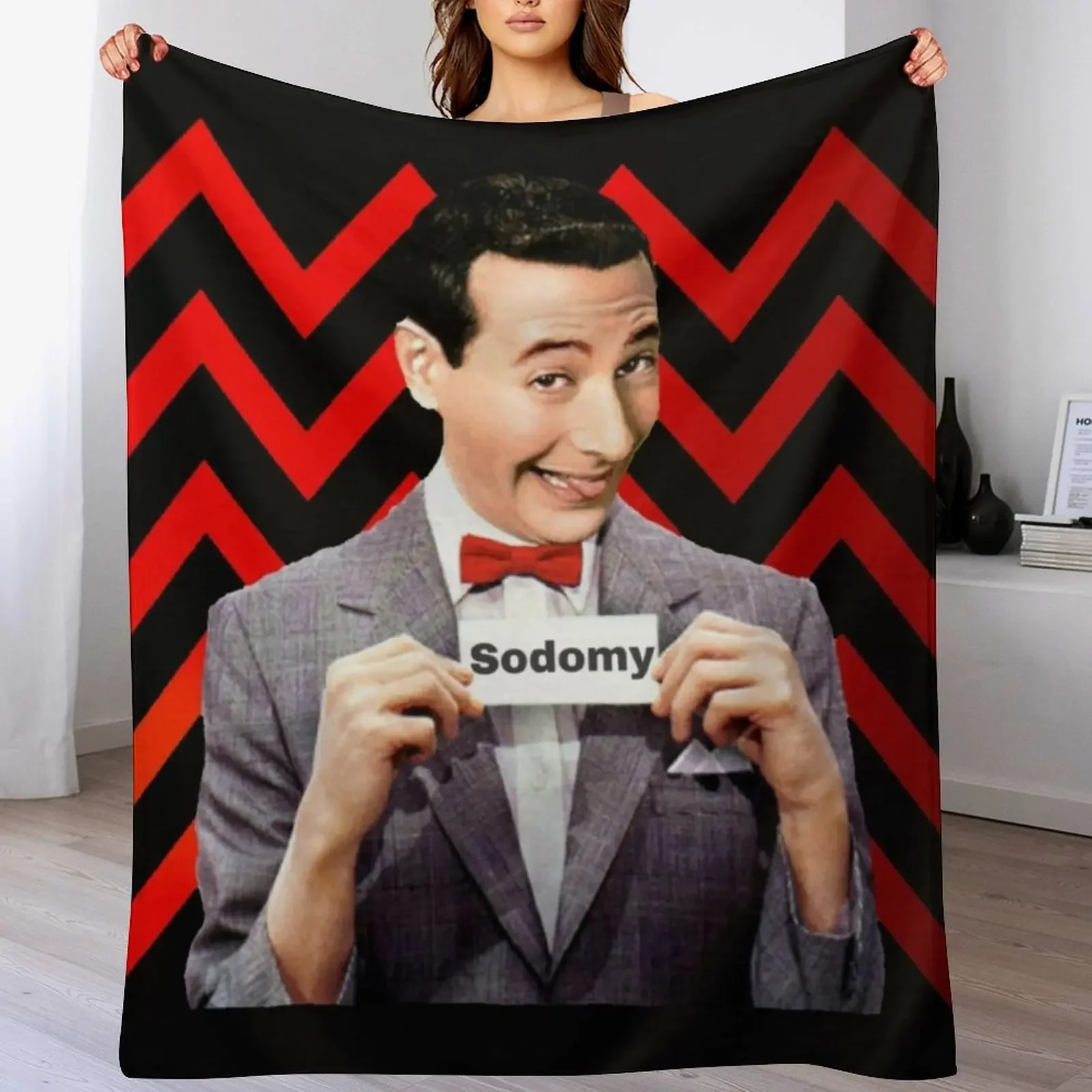 Pee Wee Herman- Sodomy Throw Blanket sofa bed blankets and throws Travel Blankets For Sofas Blankets