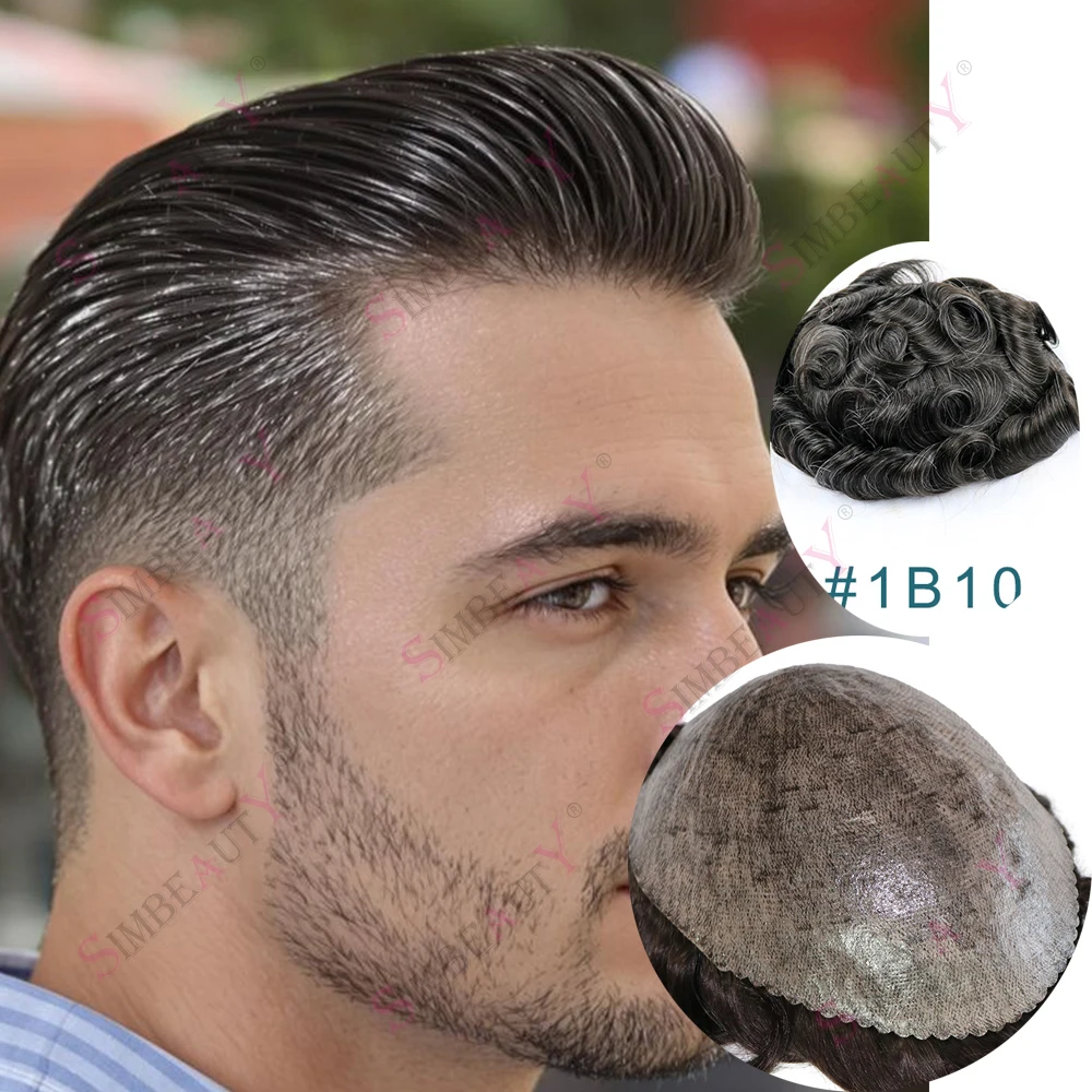 

Прочный 1B10 1B65 Серый Натуральный Волос Полная Тонкая Кожа # 3 # 4 коричневых и светлых мужских парика, 100% протез человеческих волос, дешевая система