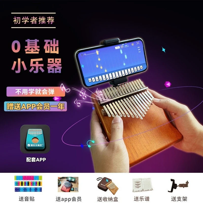 17 Keys Kalimba Thumb Piano, Portable Easy Learn Musical Instrument for Beginners Boys Girls
