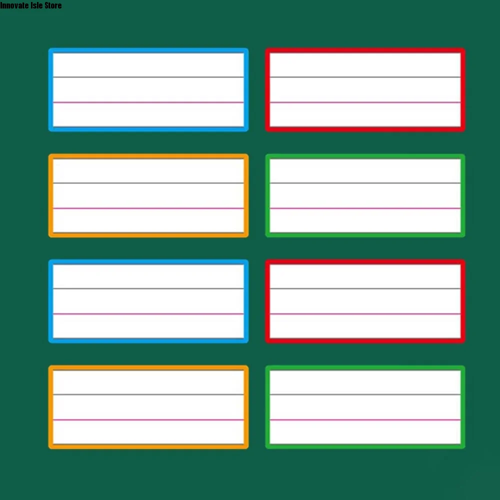 8pcs-magnetic-sentence-strips-four-line-compact-size-whiteboard-stickers-colorful-reusable-writing-magnets-homeschool