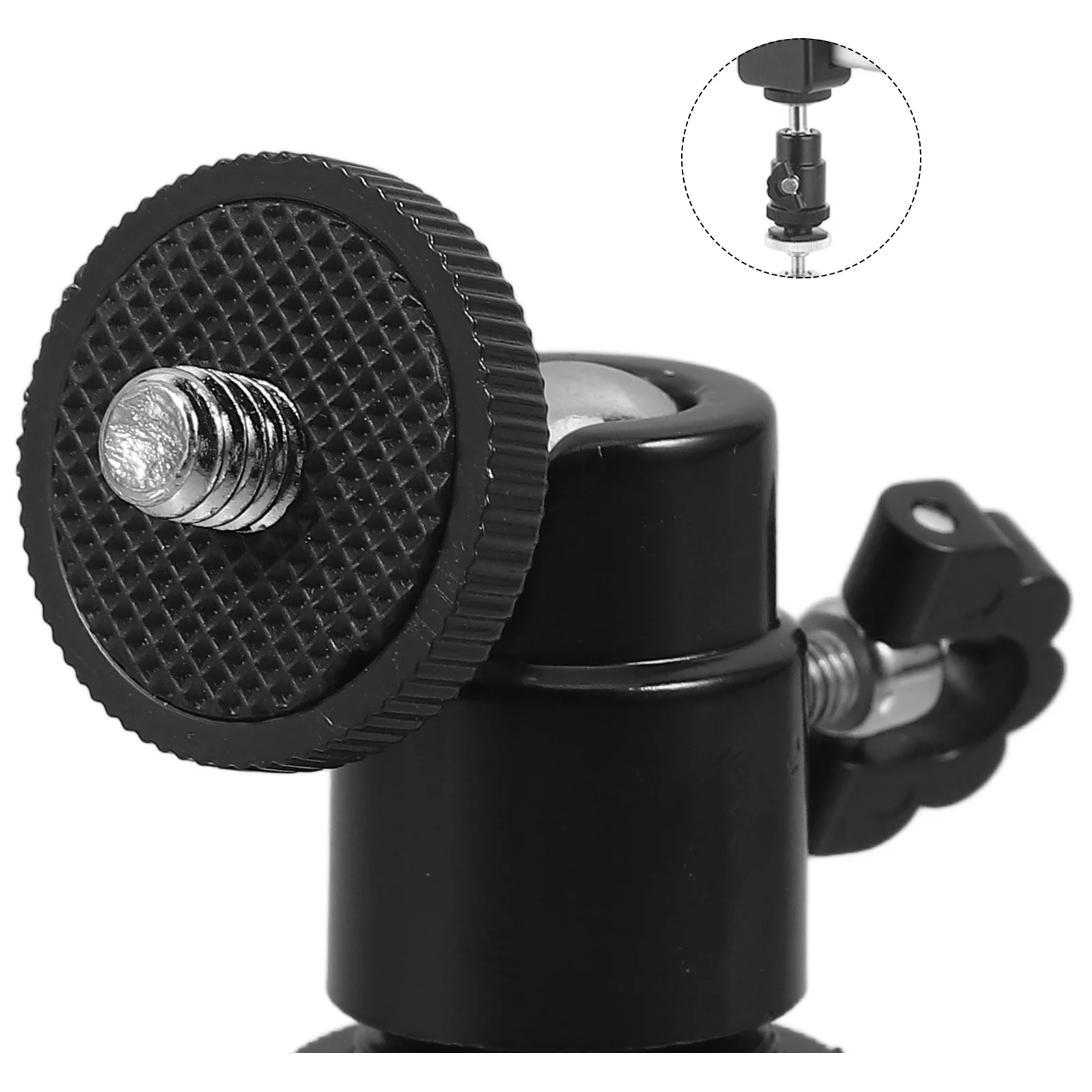 

2pcs Light Tripod Adapter Ball Head Mount Camera Bracket Attachment Accessories Stable Design Aluminum Lightweight