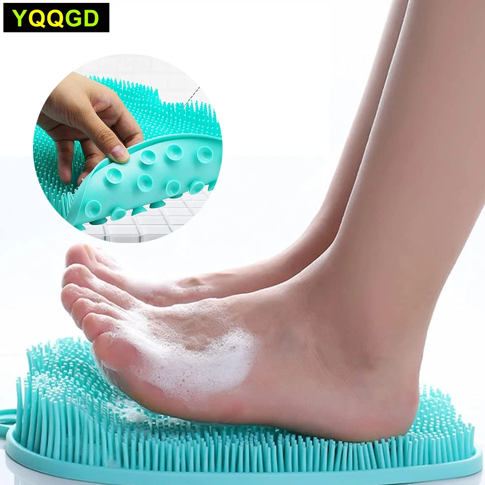 

Shower Foot Massager Scrubber- Improves Foot Circulation& Reduces Foot Pain-Scrubs Feet Clean -Non Slip With Suction Cups