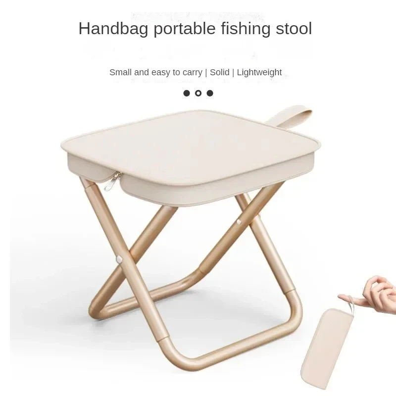 Chaise pliante multifonctionnelle portative de camping de pique-nique en plein air, tabouret de pêche ultra léger, tabouret de voyage, accessoires de pêche