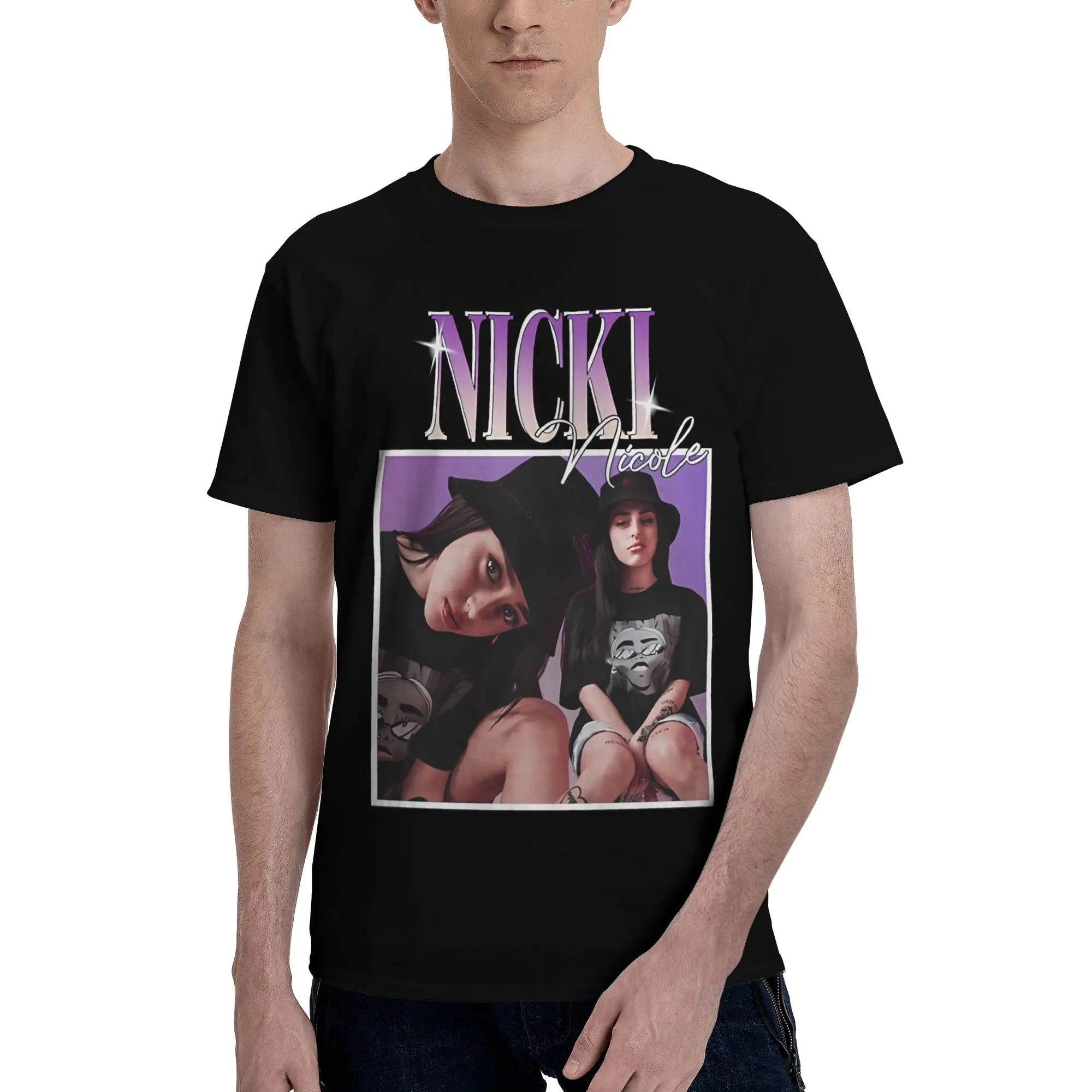 Camiseta de algodón 100% con gráfico divertido de Nicki Nicole, camisetas de Nicki Minaj para hombres