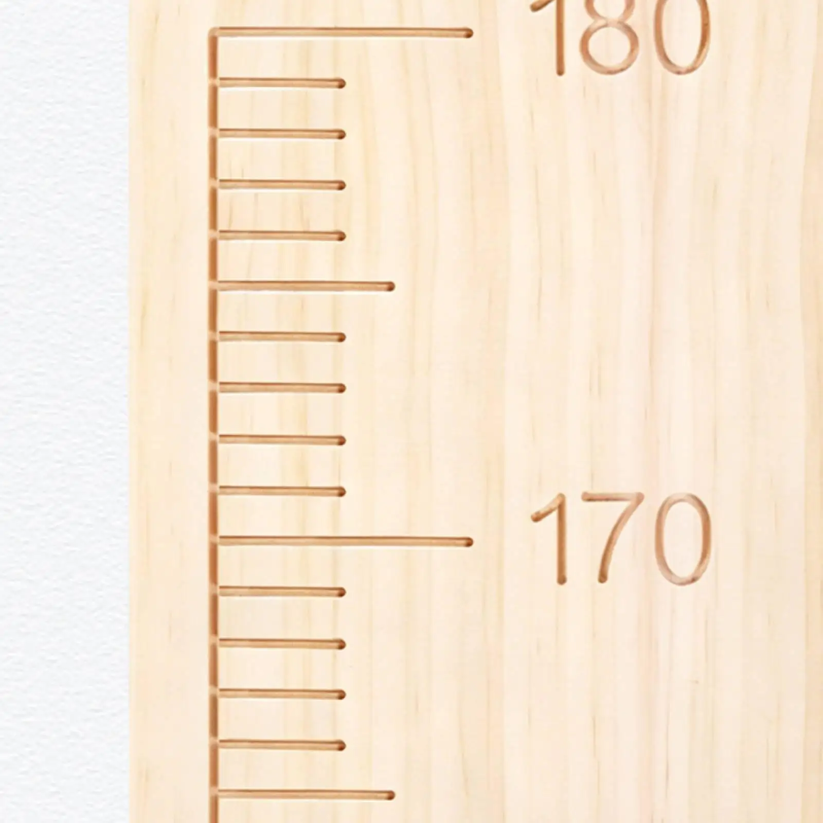 Wooden Growth Chart Natural Wall Growth Chart Non-Marking for Playroom, Children