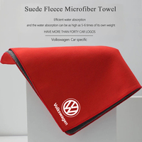 1Pcs Microfiber Towel Car Styling Cleaning Rag Cloth For VW Golf Tiguan Jetta Transporter Passat GTI Polo Touran Scirocco Arteon