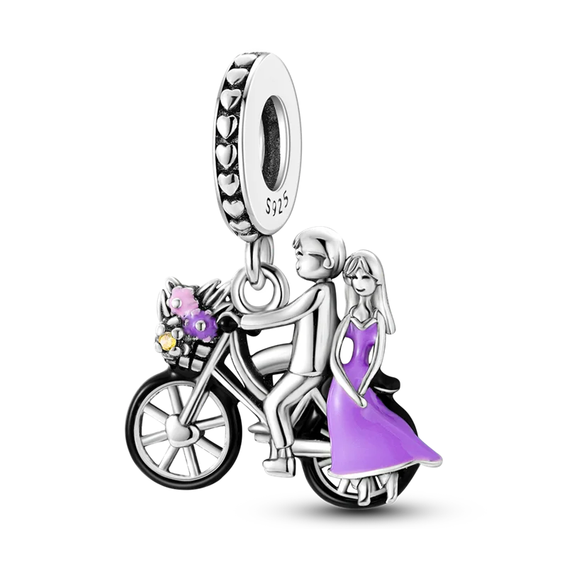 Women's 925 Sterling Silver Motorcycle Charms Bead