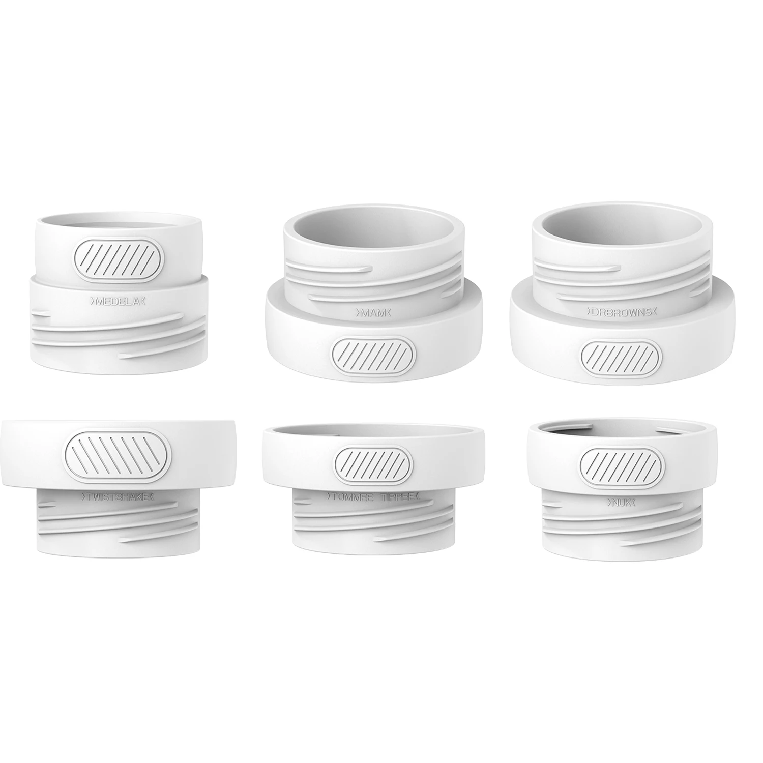 محولات الزجاجات محول زجاجة الطفل لـ N1 N1S N6 جهاز تسخين الحليب متوافق مع TOMMEE TIPPEE، NUK، DR BROWN، MEDELA، MAM، Twisthake