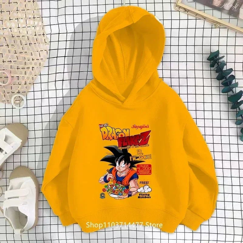 

New Boys Girls Clothes Dragonball Hoodie Set Kids 2pcs Spring Autumn Toddler Girls Cartoon Hooded +pants Tracksuit Goku Clothing