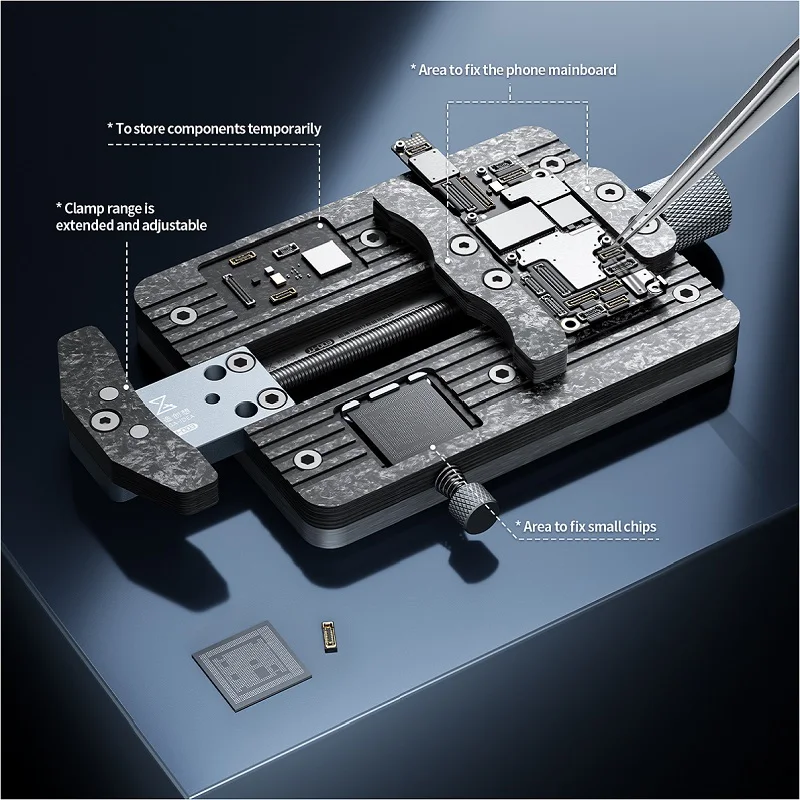 

QIANLI Mega-idea JJ-003 Ultra-thin Fixture Adjustable Clamping Range For Mobile Phone Motherboard Chip Repair Multi-clamp Slot