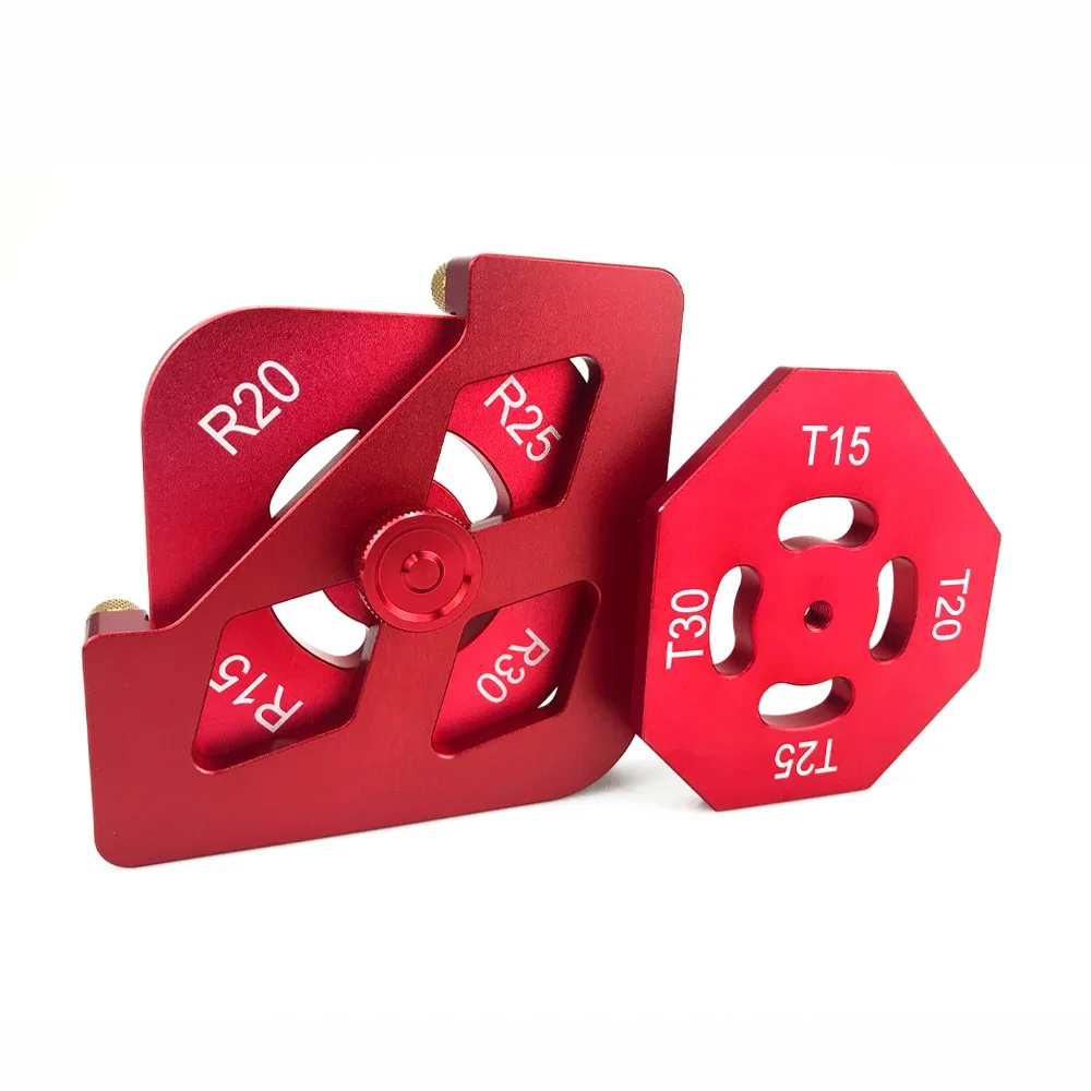 

Woodworking Round Corner Chamfer Template Arc / T Corner Gauge Trimming Machine Wood Edge Jig Locator Fillet Arc Tool Kit