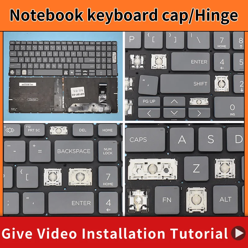 Tecla de substituição (Keycap) com dobradiça para teclado de laptop HP ProBook 460 G11 465 465R G11 EliteBook 660 G11 665 G11 665R G11