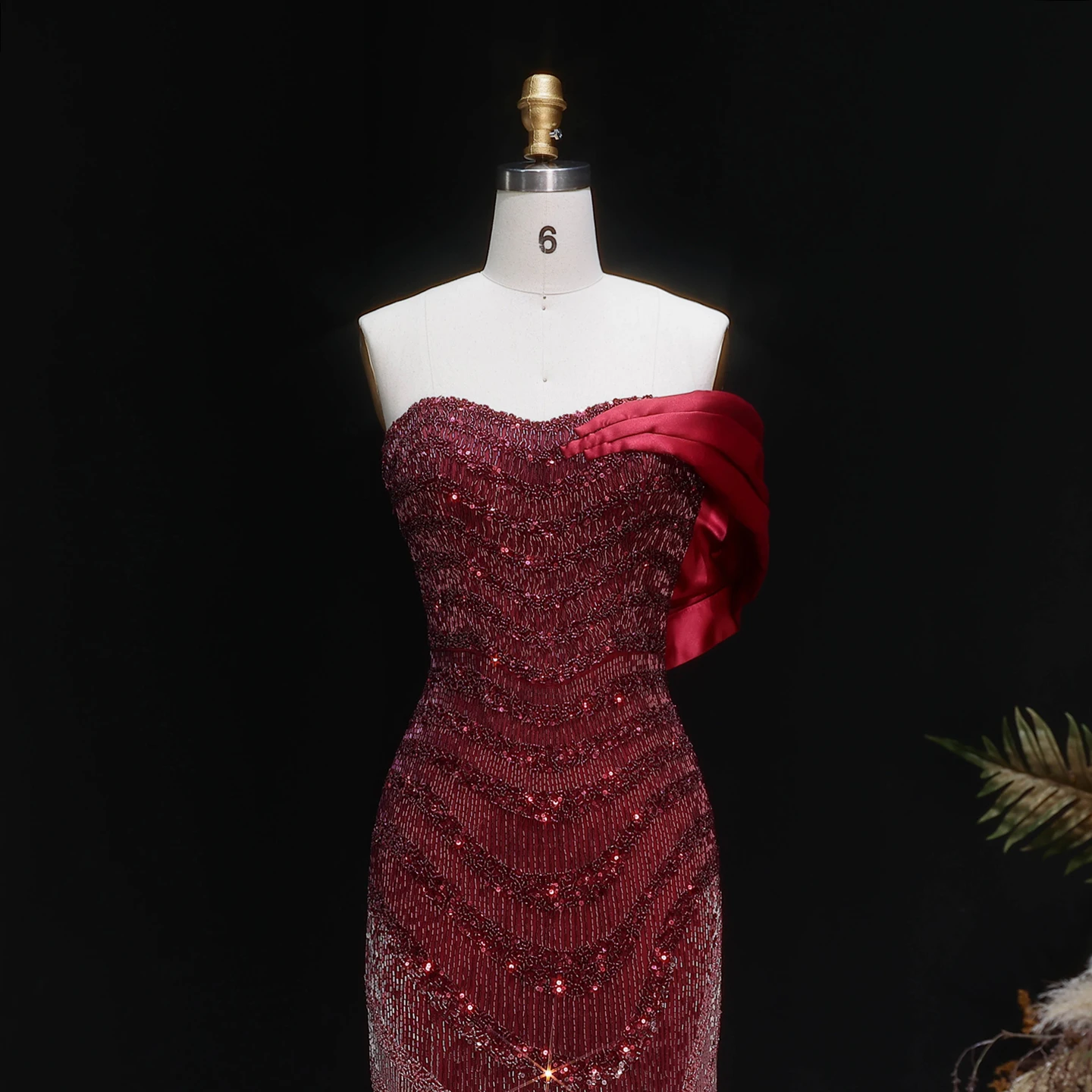 Sharon Said Luxury Gradient Red Tassle Mermaid Evening Dress One Shoulder Formal Occasion Party Gowns SS530 Customized