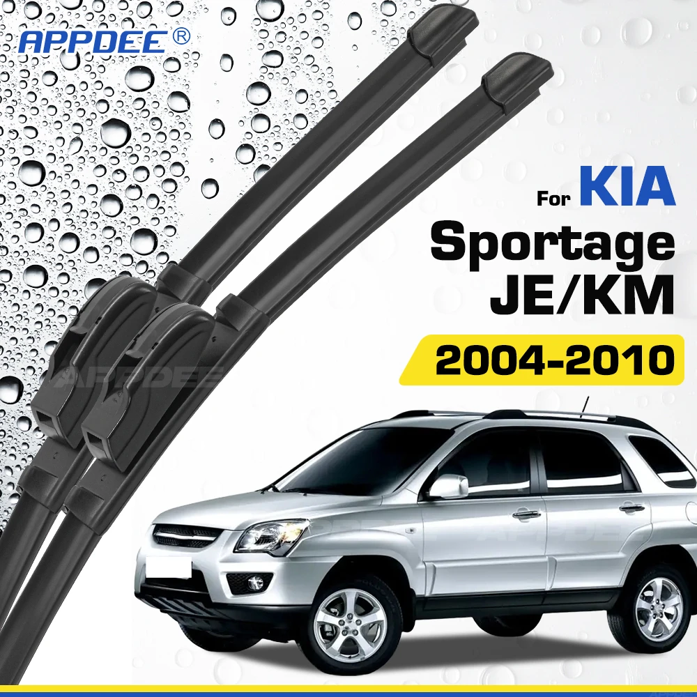 

APPDEE для KIA Sportage JE/KM 2004-2010, силиконовые и резиновые щетки переднего стеклоочистителя, щетки для лобового стекла, оконные щетки